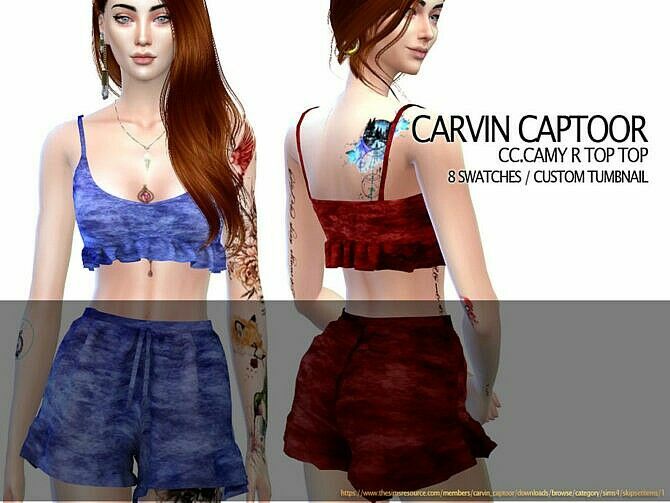 Camy R TOP SET By Carvin Captoor 1 Camy R TOP SET By Carvin Captoor Sims 4 CC