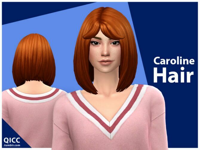 Caroline Hair By Qicc 1 Caroline Hair By Qicc Sims 4 CC