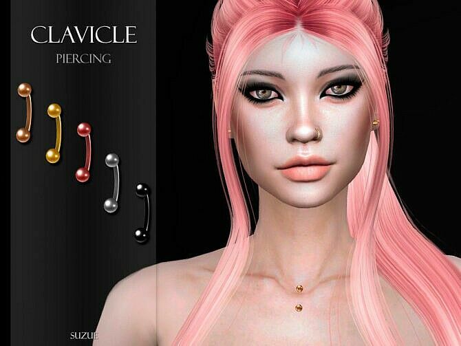 Clavicle Piercing By Suzue 1 Clavicle Piercing By Suzue Sims 4 CC