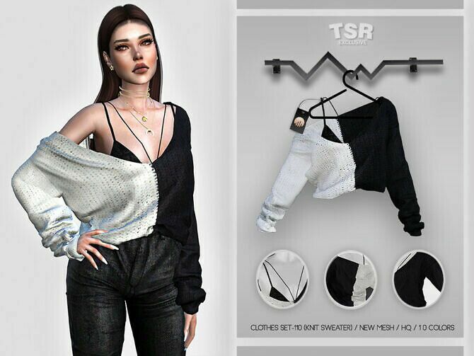 Clothes SET-110 Knit Sweater BD417 By Busra-Tr 1 Clothes SET-110 Knit Sweater BD417 By Busra-Tr Sims 4 CC