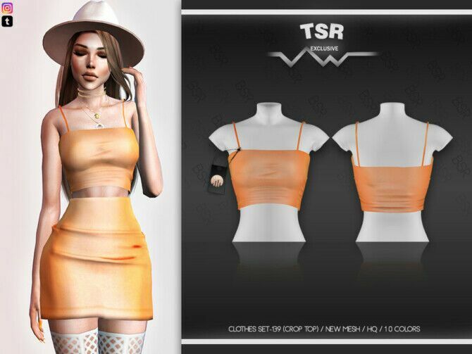 Clothes Set-139 (Crop Top) Bd498 By Busra-Tr 1 Clothes Set-139 (Crop Top) Bd498 By Busra-Tr Sims 4 CC
