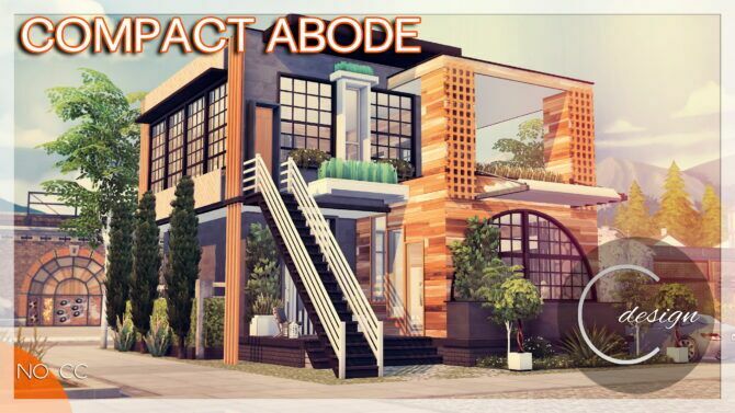 Compact Abode At Cross Design Sims 4 CC