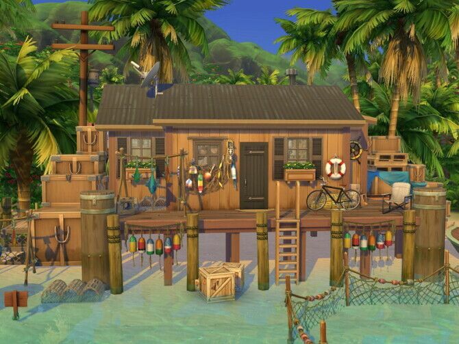 Cozy Fishing Cabin By Flubs79 1 Cozy Fishing Cabin By Flubs79 Sims 4 CC