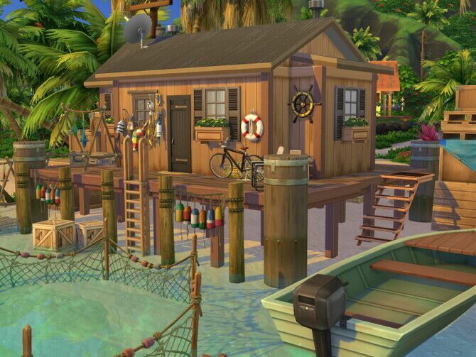 Cozy Fishing Cabin By Flubs79 3 sims 4 cc cozy fishing cabin by flubs79 2