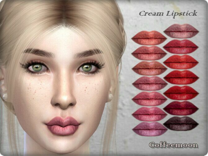 Cream Lipstick By Coffeemoon 1 Cream Lipstick By Coffeemoon Sims 4 CC