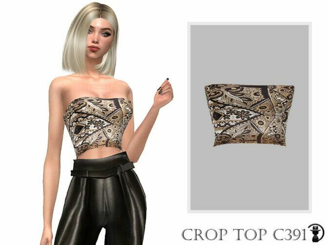 Crop Top C391 By Turksimmer 1 Crop Top C391 By Turksimmer Sims 4 CC