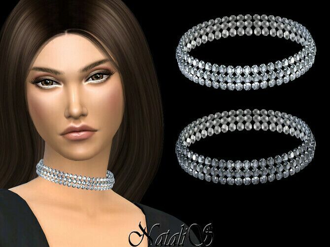 Crystal Short Necklace By Natalis 1 Crystal Short Necklace By Natalis Sims 4 CC