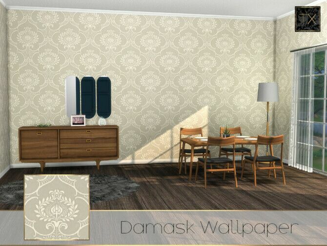 Damask Wallpaper Tx By Theeaax 2 sims 4 cc damask wallpaper tx by theeaax 3
