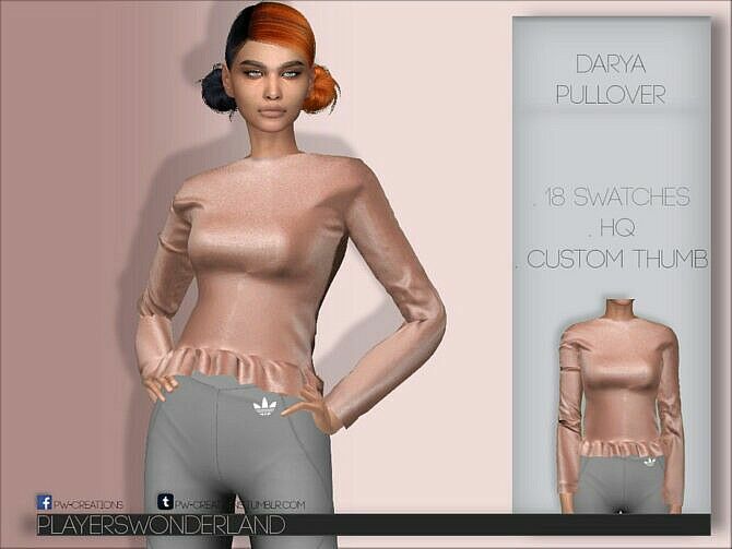 Darya Pullover By Playerswonderland 1 Darya Pullover By Playerswonderland Sims 4 CC