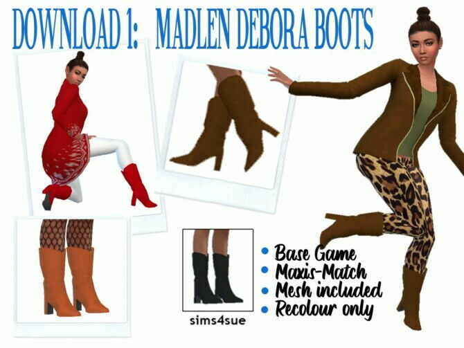 Debora & Andromeda Boots At Sims4Sue 1 Debora & Andromeda Boots At Sims4Sue Sims 4 CC