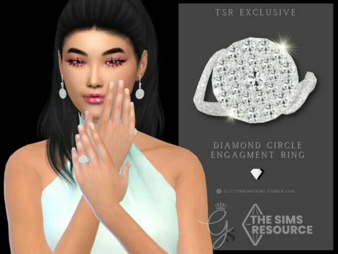 Diamond Circle Ring By Glitterberryfly 1 Diamond Circle Ring By Glitterberryfly Sims 4 CC