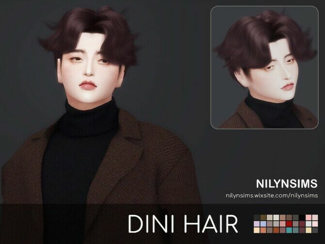 Dini Hair For Males By Nilyn 1 Dini Hair For Males By Nilyn Sims 4 CC