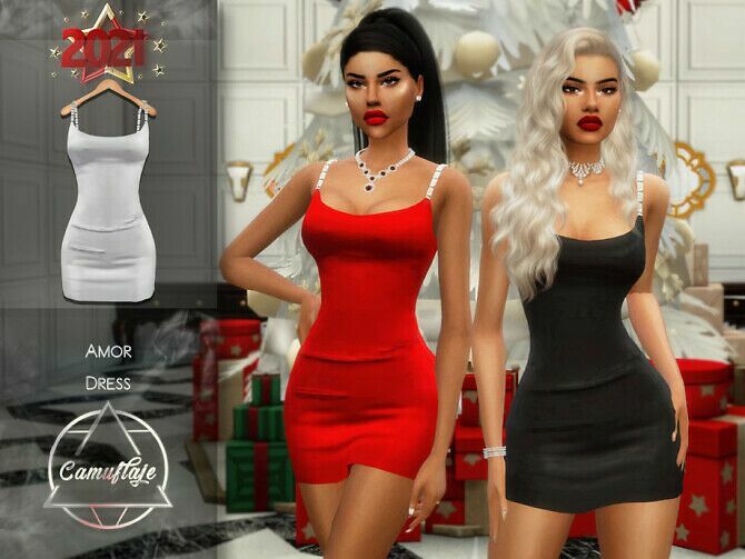 Dress By Camuflaje 1 Dress By Camuflaje Sims 4 CC