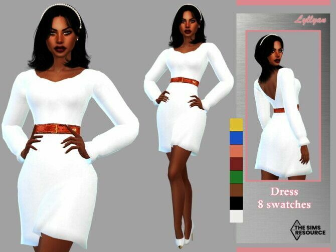 Dress Fernanda By Lyllyan 1 Dress Fernanda By Lyllyan Sims 4 CC