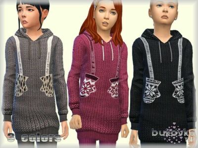 Dress With Mittens By Bukovka Sims 4 CC