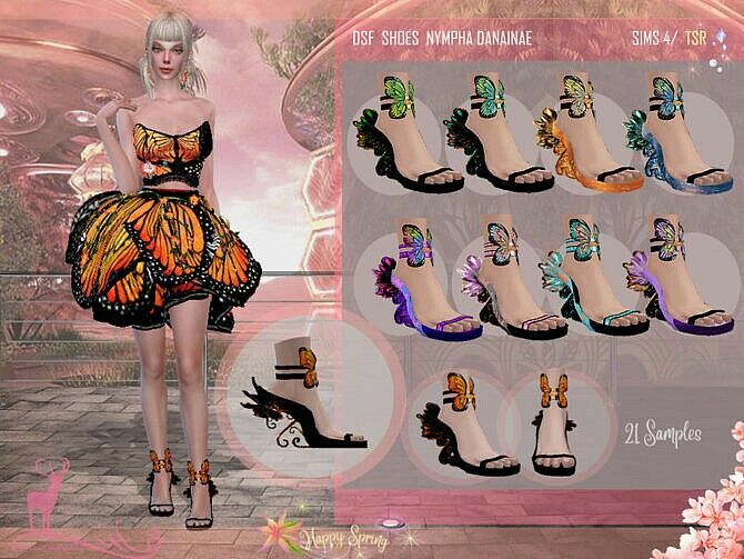 Dsf Shoes Nympha Danainae By Dansimsfantasy 1 Dsf Shoes Nympha Danainae By Dansimsfantasy Sims 4 CC