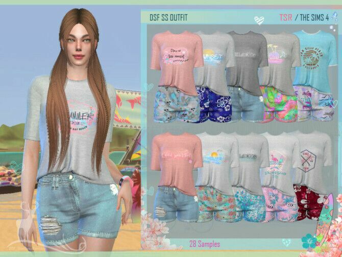 DSF SS Outfit By Dansimsfantasy 1 DSF SS Outfit By Dansimsfantasy Sims 4 CC