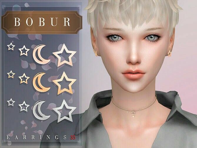 Earrings 35 By Bobur3 1 Earrings 35 By Bobur3 Sims 4 CC