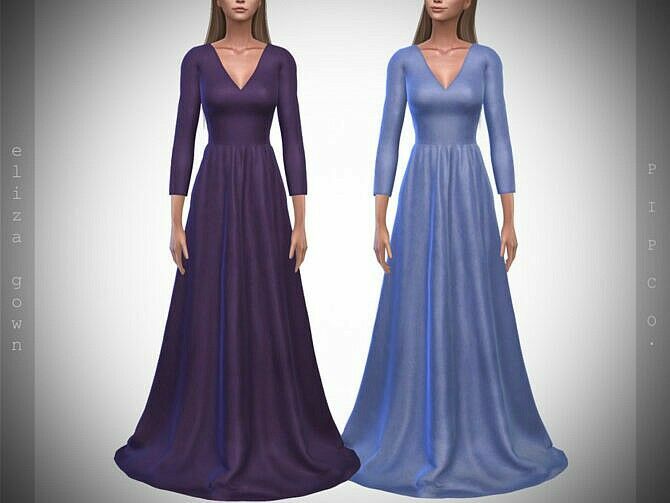 Eliza Gown By Pipco 1 Eliza Gown By Pipco Sims 4 CC