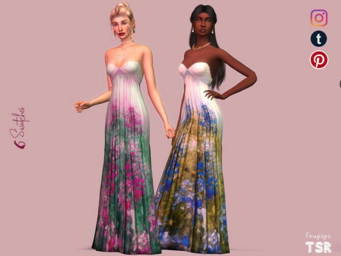 Embellished Dress – Mdr22 By Laupipi 1 Embellished Dress – Mdr22 By Laupipi Sims 4 CC