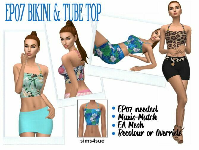 EP07 Bikini & Tube TOP At Sims4Sue 1 EP07 Bikini & Tube TOP At Sims4Sue Sims 4 CC