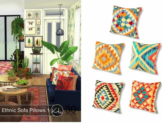 Ethnic Sofa Pillows 1 At Ktasims 1 Ethnic Sofa Pillows 1 At Ktasims Sims 4 CC