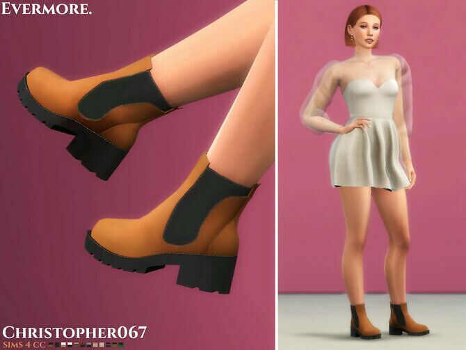 Evermore Boots By Christopher067 1 Evermore Boots By Christopher067 Sims 4 CC