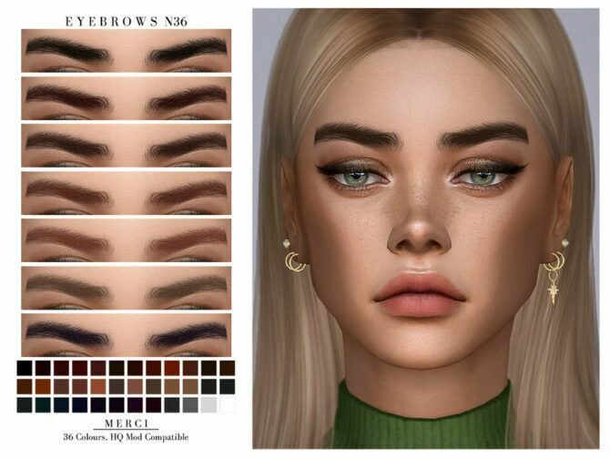 Eyebrows N36 By Merci 1 Eyebrows N36 By Merci Sims 4 CC