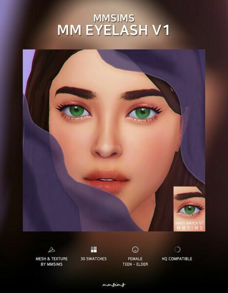 Eyelashes Maxis Match V1 At Mmsims 1 Eyelashes Maxis Match V1 At Mmsims Sims 4 CC