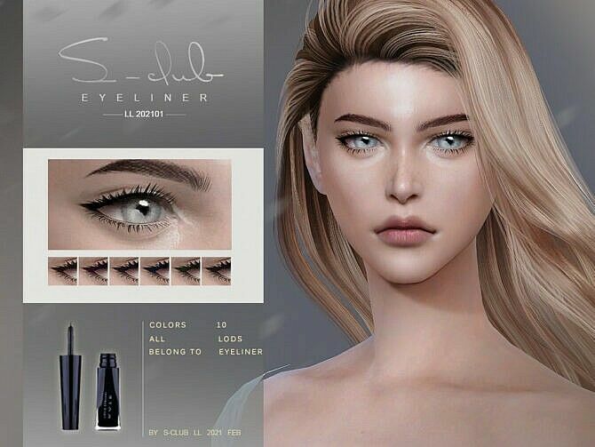 Eyeliner 202101 By S-Club LL 1 Eyeliner 202101 By S-Club LL Sims 4 CC