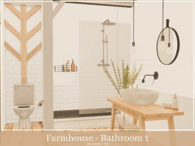 Farmhouse Bathroom 1 By Mini Simmer 1 Farmhouse Bathroom 1 By Mini Simmer Sims 4 CC