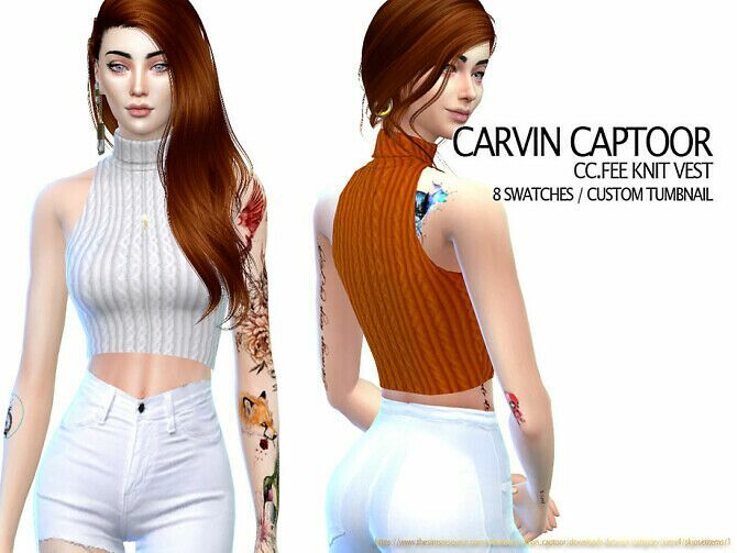 FEE Knit Vest By Carvin Captoor 1 FEE Knit Vest By Carvin Captoor Sims 4 CC