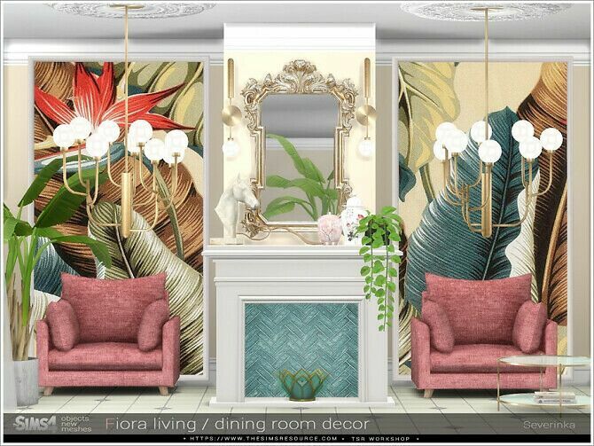 Fiora Livingdining Room Decor By Severinka 1 Fiora Livingdining Room Decor By Severinka Sims 4 CC