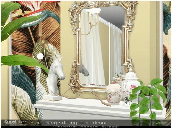 Fiora Livingdining Room Decor By Severinka 3 sims 4 cc fiora livingdining room decor by severinka 3