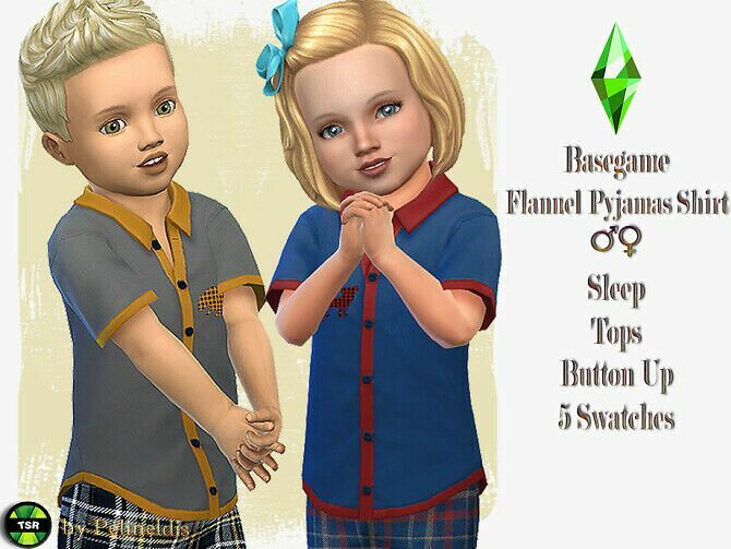 Flannel Pyjamas Shirt By Pelineldis 1 Flannel Pyjamas Shirt By Pelineldis Sims 4 CC