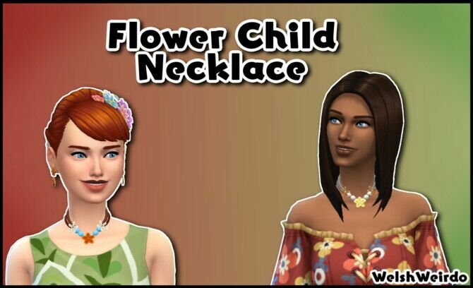 Flower Child Necklace By Welshweirdo 1 Flower Child Necklace By Welshweirdo Sims 4 CC