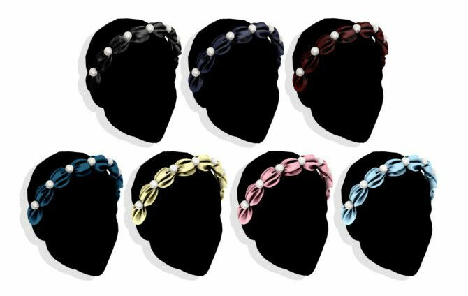 Fm Pearl And Frill Hairband At Bedisfull – Iridescent 2 sims 4 cc fm pearl and frill hairband at bedisfull iridescent 2