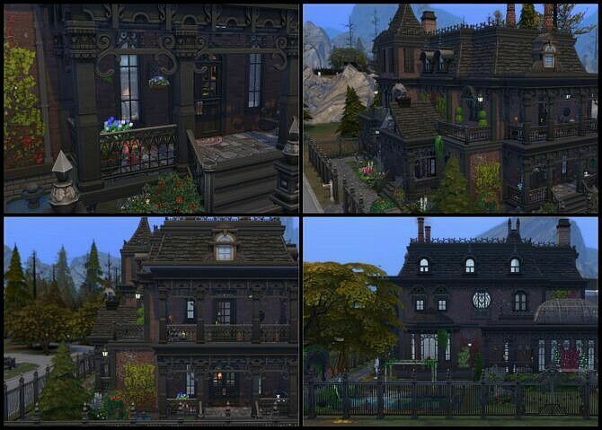 Fox Hollow Victorian Gothic House By Kirsif 2 sims 4 cc fox hollow victorian gothic house by kirsif 2