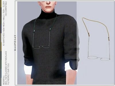 Glasses With Neck Straps By Magpiesan Sims 4 CC