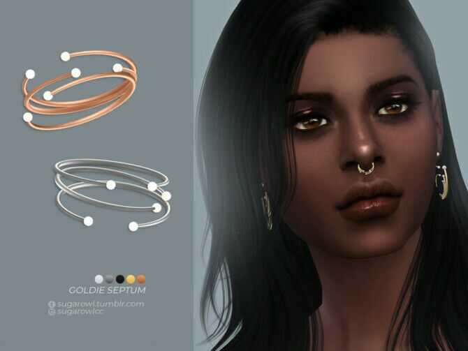 Goldie Septum By Sugar OWL 1 Goldie Septum By Sugar OWL Sims 4 CC