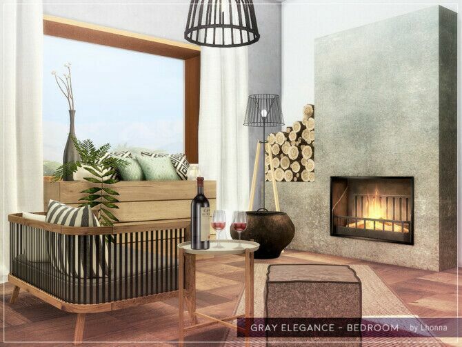 Gray Elegance Bedroom By Lhonna 2 sims 4 cc gray elegance bedroom by lhonna 3