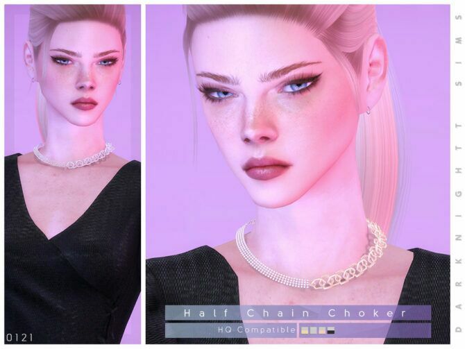 Half Chain Choker By Darknightt 1 Half Chain Choker By Darknightt Sims 4 CC