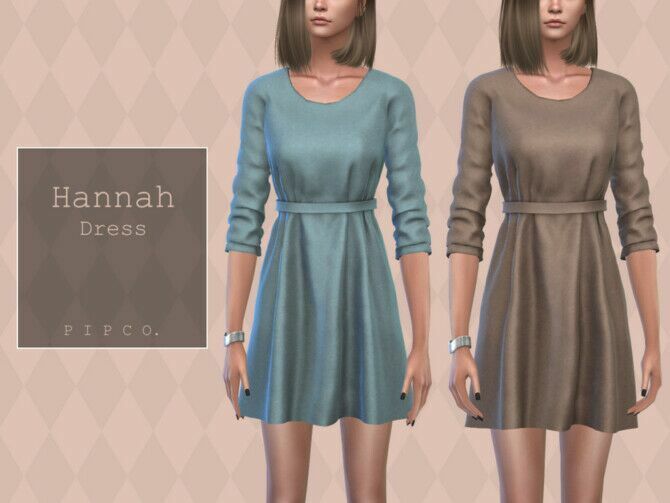 Hannah Dress By Pipco 1 Hannah Dress By Pipco Sims 4 CC