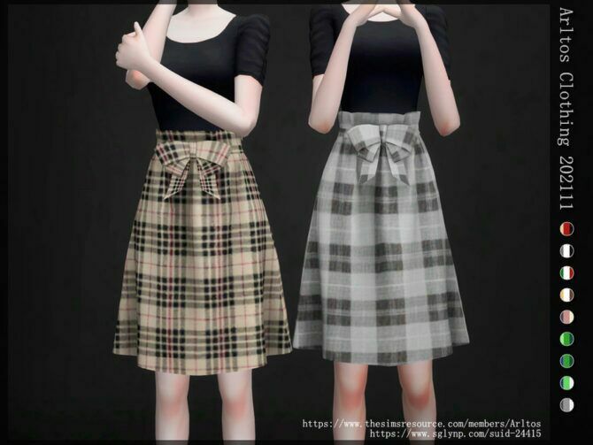 High Waist Above Knee Skirt By Arltos 1 High Waist Above Knee Skirt By Arltos Sims 4 CC