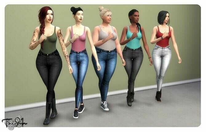High Waisted ACC Jeans By Therran91 At Mod The Sims 1 High Waisted ACC Jeans By Therran91 At Mod The Sims Sims 4 CC