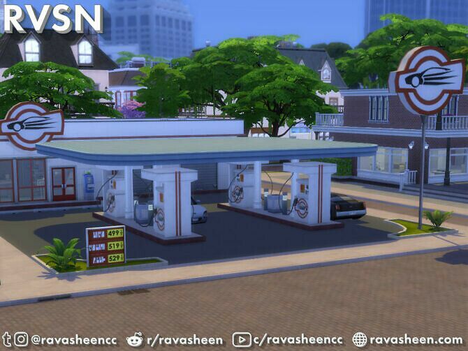 Highway Petrol GAS Station SET By Ravasheen 1 Highway Petrol GAS Station SET By Ravasheen Sims 4 CC