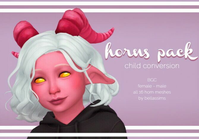 Horns Pack Kids + Toddlers At Bellassims 1 Horns Pack Kids + Toddlers At Bellassims Sims 4 CC