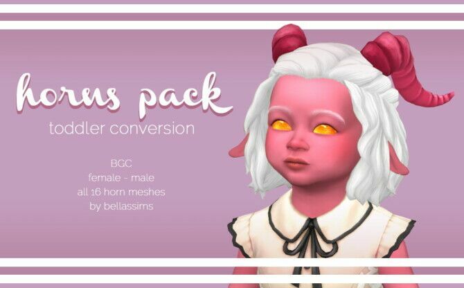 Horns Pack Kids + Toddlers At Bellassims 2 sims 4 cc horns pack kids toddlers at bellassims 2