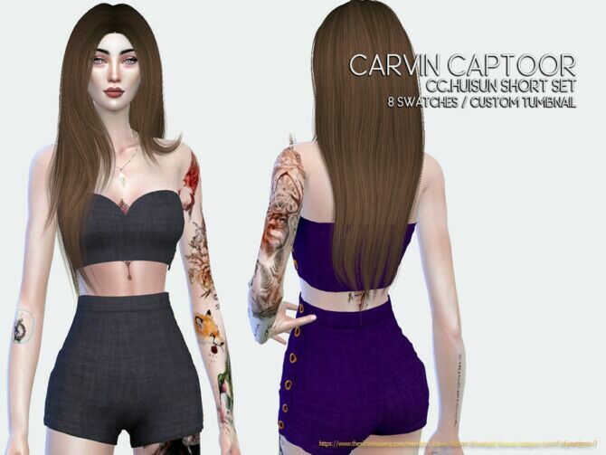 Huisun Short Set By Carvin Captoor 1 Huisun Short Set By Carvin Captoor Sims 4 CC