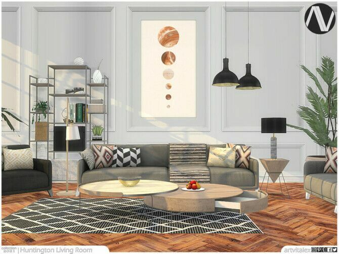 Huntington Living Room By Artvitalex 1 Huntington Living Room By Artvitalex Sims 4 CC